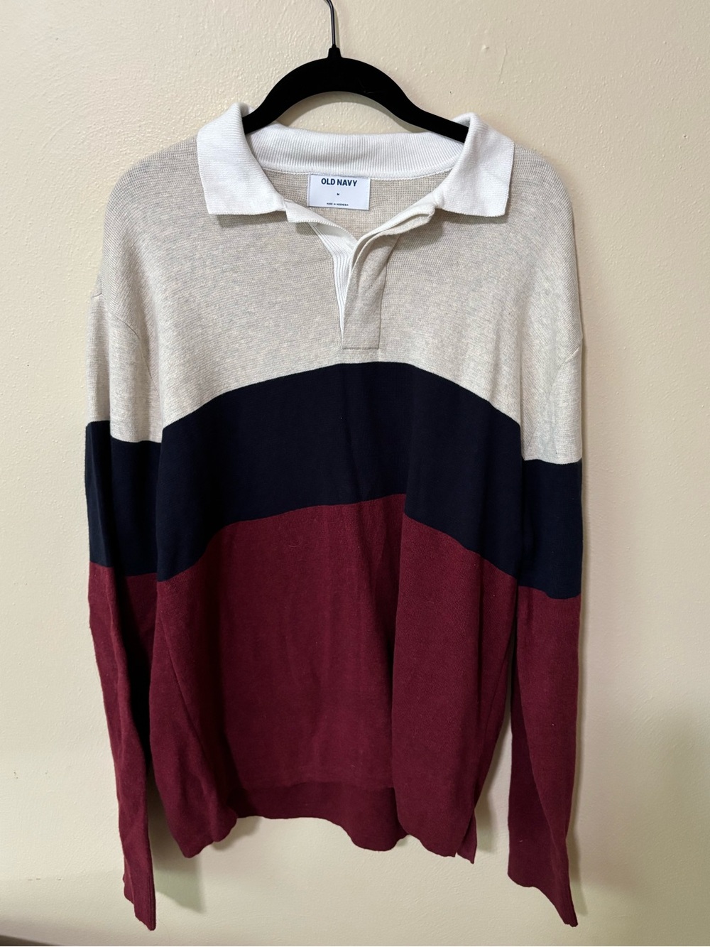 Old Navy Colorblock Rugby Collared Polo Shirt